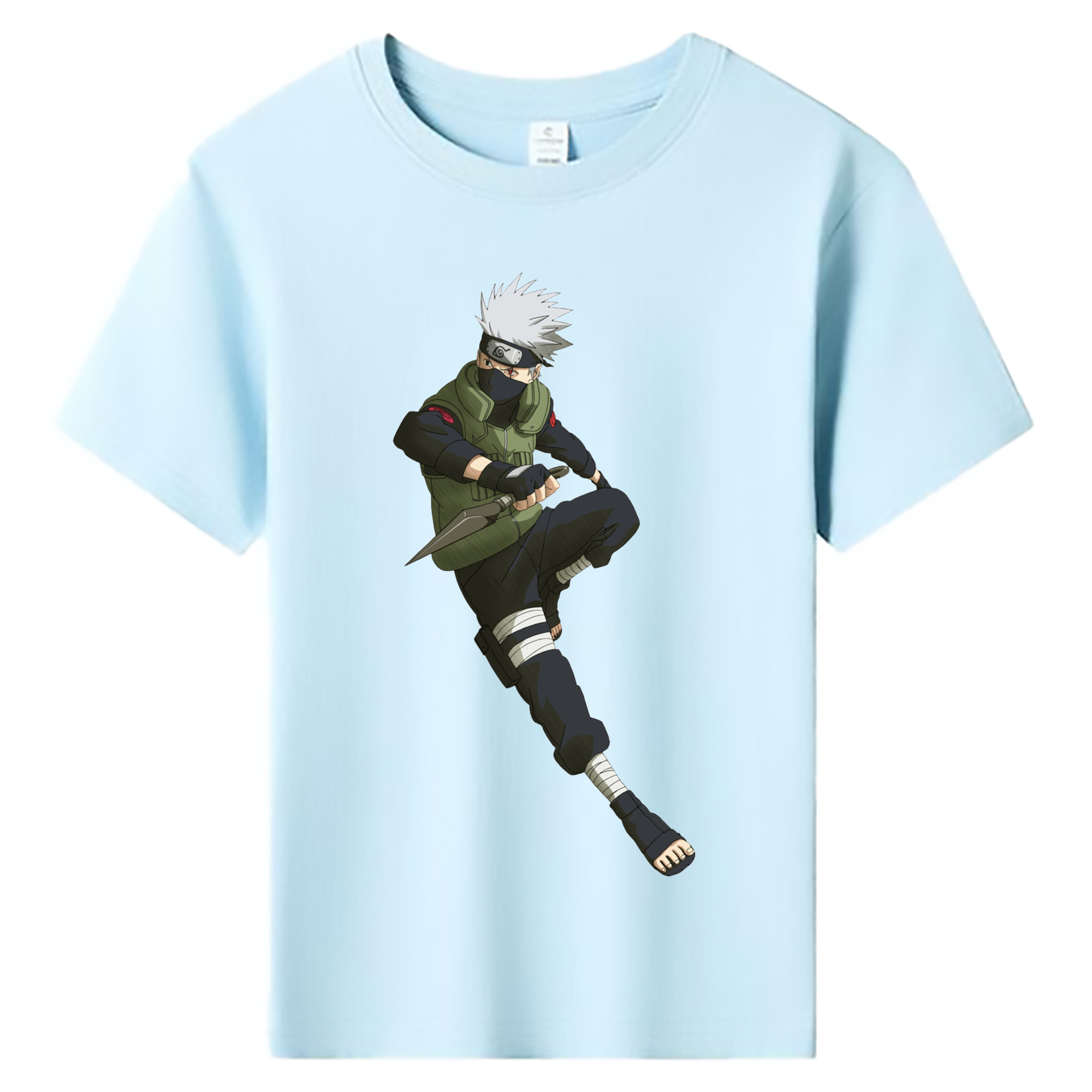 （画像用） NARUTO -ナルト- はたけ カカシ Hatake Kakashi 綿100％キッズTシャツ（フロントプリント）